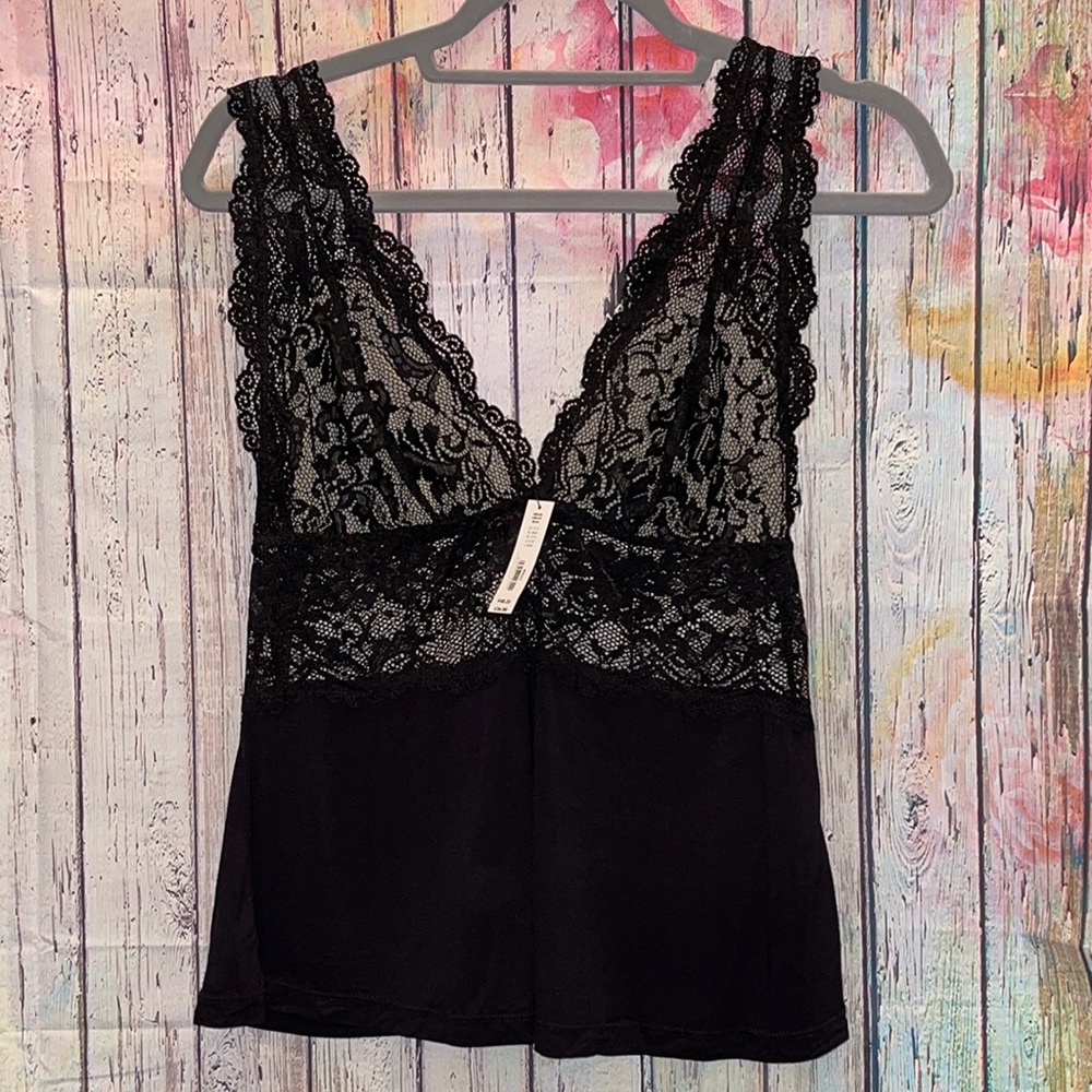 NWT- Ann Summers Cami Top from London Sz 8-10 BLK